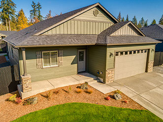 New home construction in Silver Lake, Washington by Universal Construction and Bradley S Thomas Construction. 1584 square foot floor plan