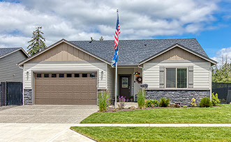 New home construction in Silver Lake, Washington by Universal Construction and Bradley S Thomas Construction. 1534 square foot floor plan