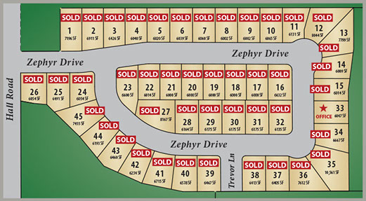 Silver Lake Village plat map. Presented by Universal Construction & Bradley S. Thomas Construction. New Homes in Silver Lake, Washington