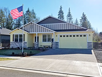 New home construction in Silver Lake, Washington by Universal Construction and Bradley S Thomas Construction. 1663 square foot floor plan